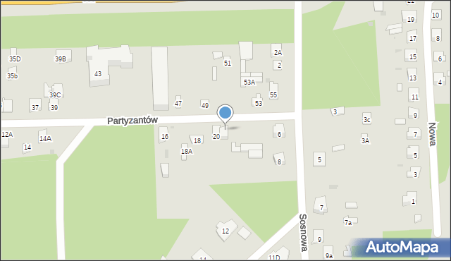 Skarżysko-Kamienna, Partyzantów, 20a, mapa Skarżysko-Kamienna