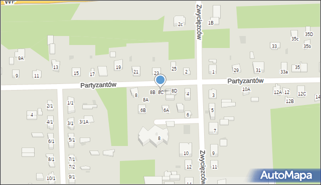 Skarżysko-Kamienna, Partyzantów, 8C, mapa Skarżysko-Kamienna