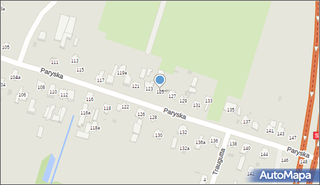 Skarżysko-Kamienna, Paryska, 125, mapa Skarżysko-Kamienna