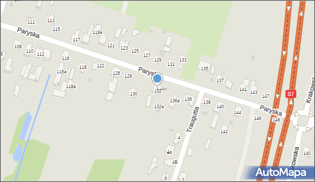 Skarżysko-Kamienna, Paryska, 132, mapa Skarżysko-Kamienna