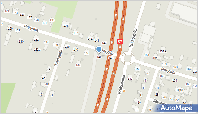 Skarżysko-Kamienna, Paryska, 146, mapa Skarżysko-Kamienna