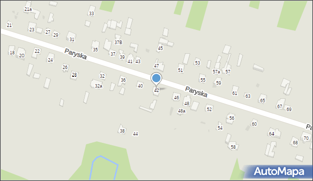 Skarżysko-Kamienna, Paryska, 42, mapa Skarżysko-Kamienna