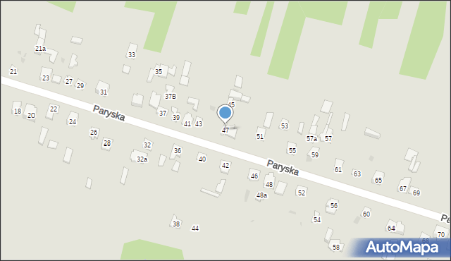 Skarżysko-Kamienna, Paryska, 47, mapa Skarżysko-Kamienna