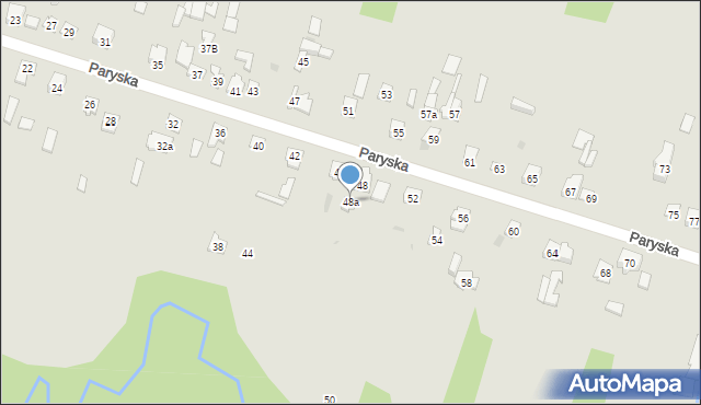 Skarżysko-Kamienna, Paryska, 48a, mapa Skarżysko-Kamienna