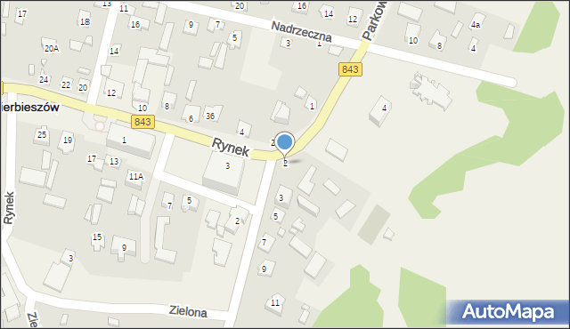 Skierbieszów, Parkowa, 2, mapa Skierbieszów