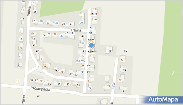 Skierdy, Pawia, 59/61, mapa Skierdy