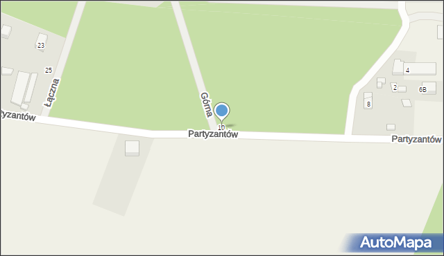 Skrzeszew, Partyzantów, 10, mapa Skrzeszew