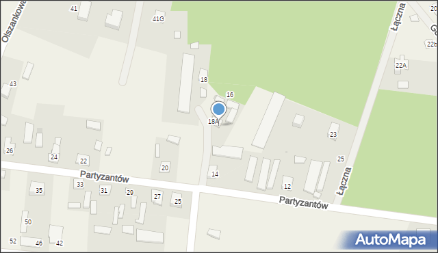 Skrzeszew, Partyzantów, 18, mapa Skrzeszew