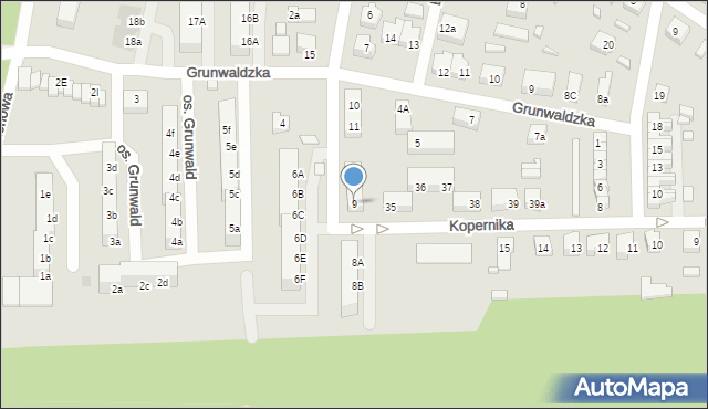 Skwierzyna, Paderewskiego Ignacego Jana, 9, mapa Skwierzyna