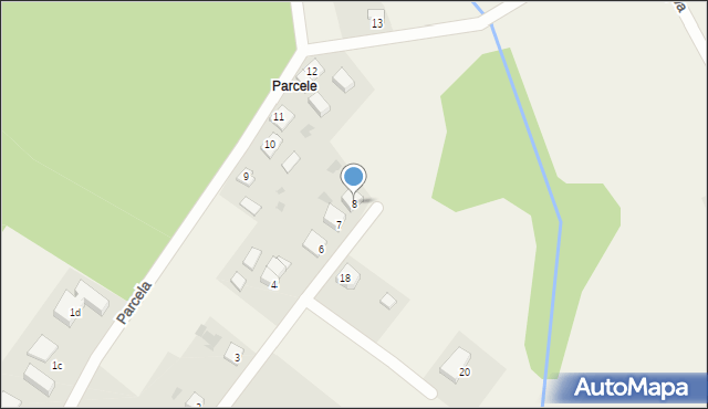 Sławoborze, Parcela, 8, mapa Sławoborze