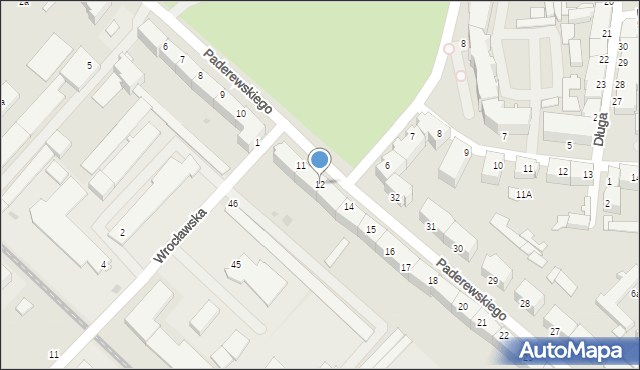 Słupsk, Paderewskiego Ignacego Jana, 12, mapa Słupska