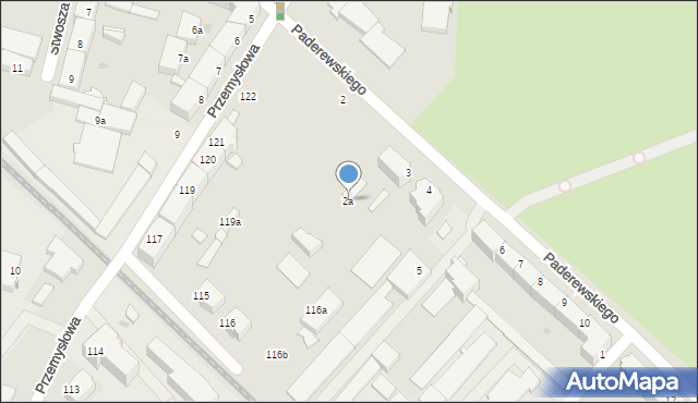 Słupsk, Paderewskiego Ignacego Jana, 2a, mapa Słupska