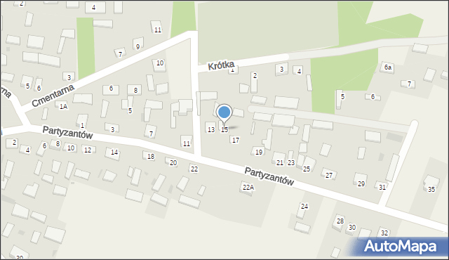 Soborzyce, Partyzantów, 15, mapa Soborzyce