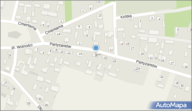 Soborzyce, Partyzantów, 18, mapa Soborzyce