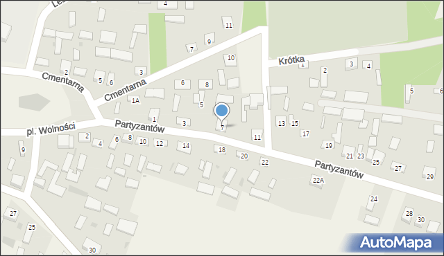 Soborzyce, Partyzantów, 7, mapa Soborzyce