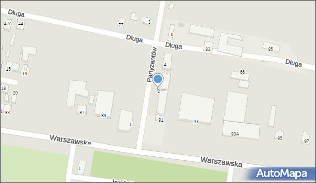Sochaczew, Partyzantów, 2, mapa Sochaczew