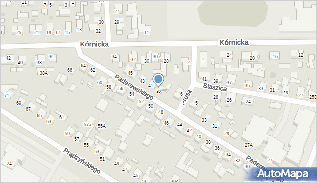 Środa Wielkopolska, Paderewskiego Ignacego Jana, 39, mapa Środa Wielkopolska