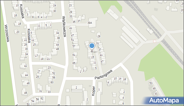 Stalowa Wola, Parkingowa, 19, mapa Stalowa Wola