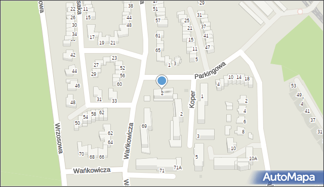 Stalowa Wola, Parkingowa, 2, mapa Stalowa Wola