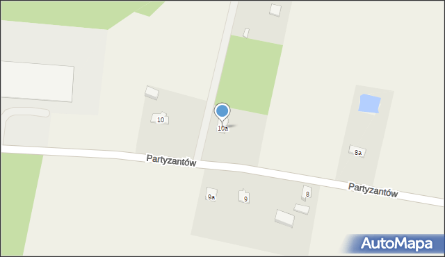 Stara Kiszewa, Partyzantów, 10a, mapa Stara Kiszewa