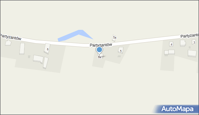 Stara Kiszewa, Partyzantów, 6a, mapa Stara Kiszewa