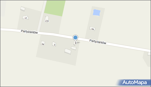 Stara Kiszewa, Partyzantów, 8, mapa Stara Kiszewa