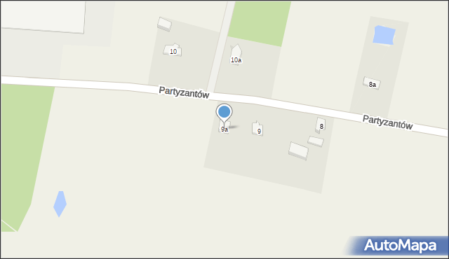 Stara Kiszewa, Partyzantów, 9a, mapa Stara Kiszewa