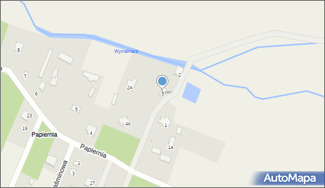 Stare Bosewo, Papiernia, 3, mapa Stare Bosewo