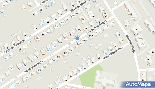 Stargard, Paderewskiego Ignacego Jana, 11/5, mapa Stargard