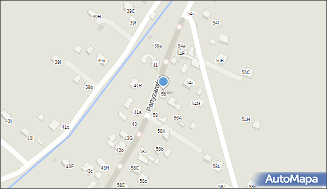 Stary Sącz, Partyzantów, 56, mapa Stary Sącz