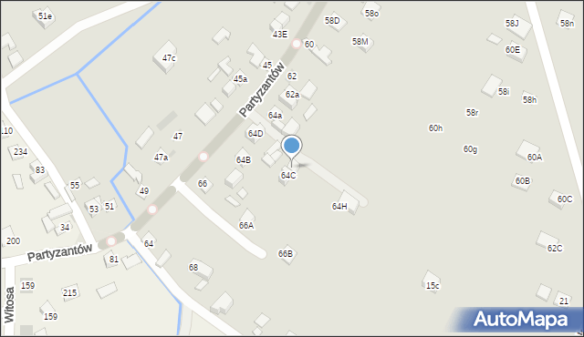 Stary Sącz, Partyzantów, 64F, mapa Stary Sącz