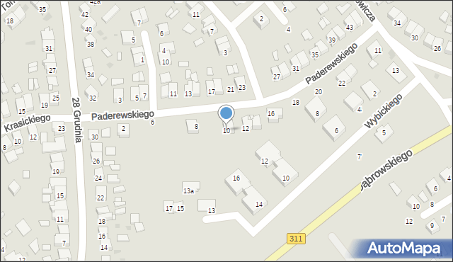 Stęszew, Paderewskiego Ignacego Jana, 10, mapa Stęszew