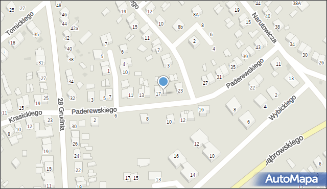 Stęszew, Paderewskiego Ignacego Jana, 19, mapa Stęszew