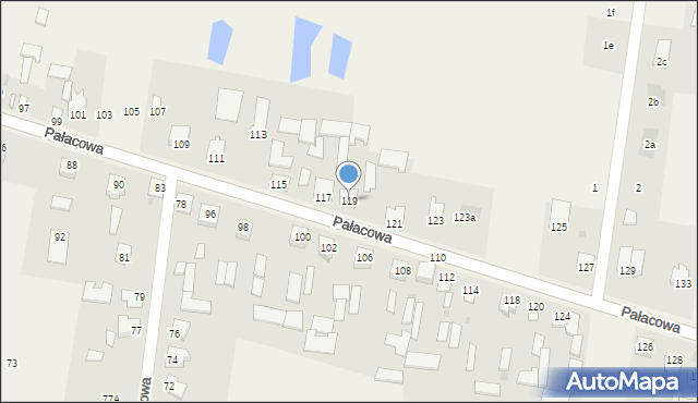 Stok Lacki, Pałacowa, 119, mapa Stok Lacki