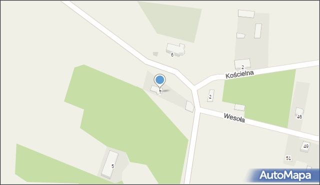 Strabla, Pałacowa, 7, mapa Strabla