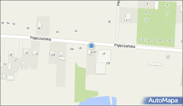 Strzelce Wielkie, Pajęczańska, 17, mapa Strzelce Wielkie