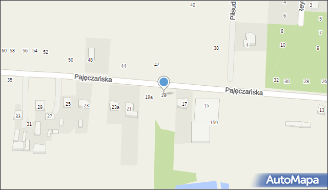 Strzelce Wielkie, Pajęczańska, 19, mapa Strzelce Wielkie