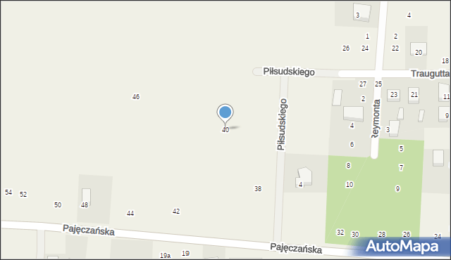 Strzelce Wielkie, Pajęczańska, 40, mapa Strzelce Wielkie