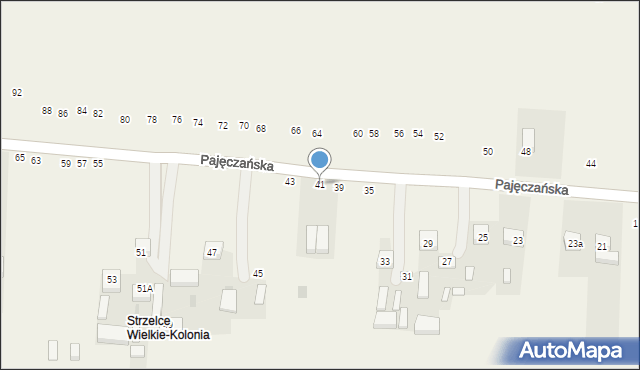 Strzelce Wielkie, Pajęczańska, 41, mapa Strzelce Wielkie