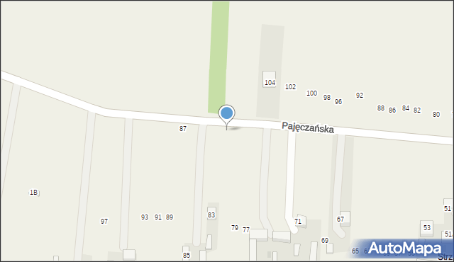 Strzelce Wielkie, Pajęczańska, 81, mapa Strzelce Wielkie