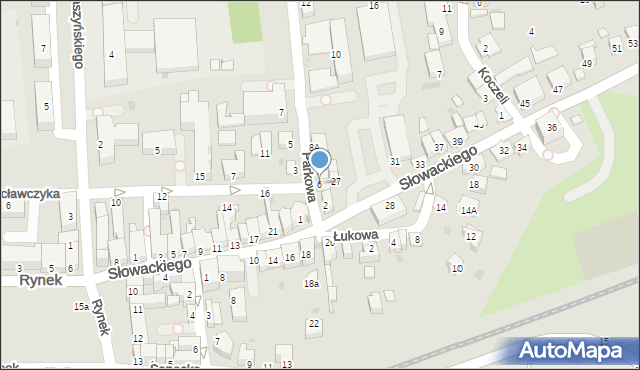 Strzyżów, Parkowa, 6, mapa Strzyżów