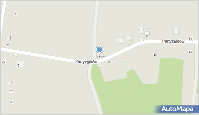 Strzyżów, Partyzantów, 3, mapa Strzyżów