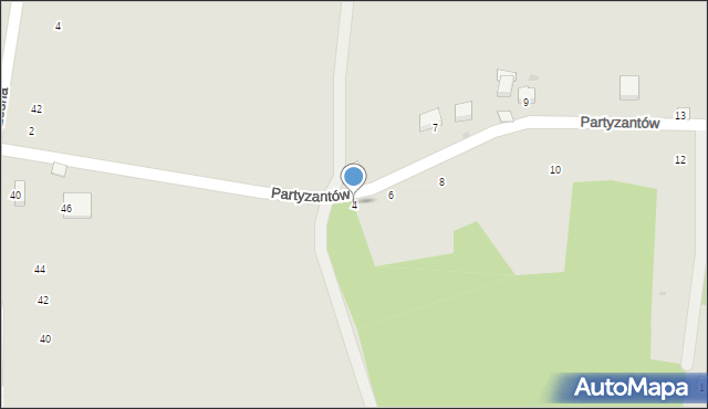 Strzyżów, Partyzantów, 4, mapa Strzyżów