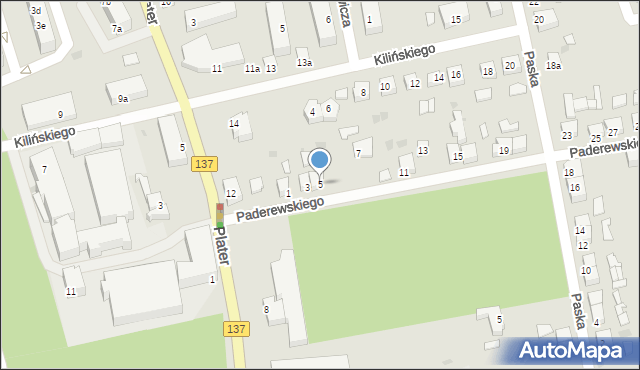 Sulęcin, Paderewskiego Ignacego Jana, 5, mapa Sulęcin