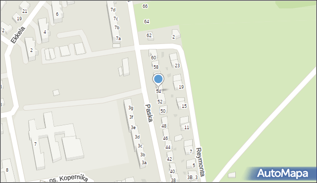 Sulęcin, Paska Jana, 54, mapa Sulęcin