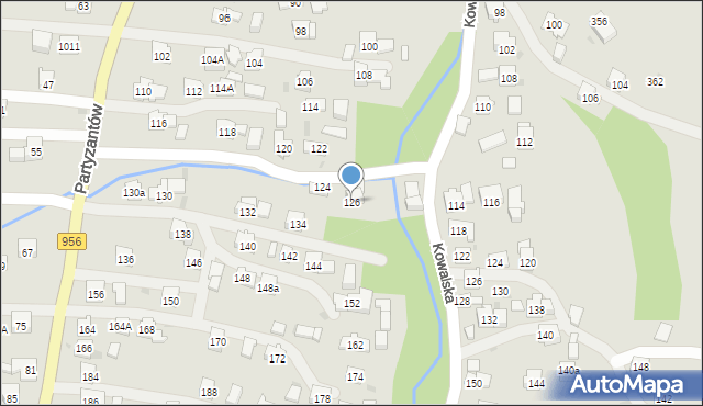 Sułkowice, Partyzantów, 126, mapa Sułkowice