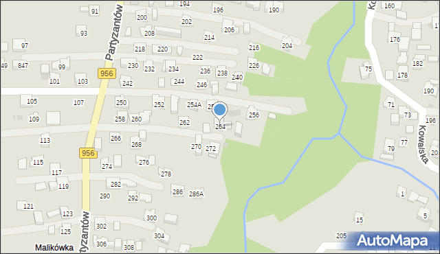 Sułkowice, Partyzantów, 264, mapa Sułkowice