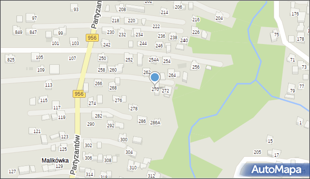 Sułkowice, Partyzantów, 270, mapa Sułkowice