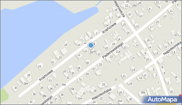 Swarzędz, Paderewskiego Ignacego Jana, 24, mapa Swarzędz