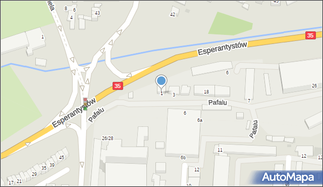 Świdnica, Pafalu, 1, mapa Świdnicy